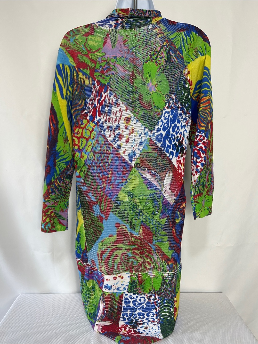 Alberto Makali Women’s Large Multicolor Long Mesh Lightweight Open Front Top - Picture 3 of 4